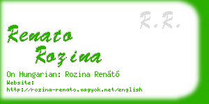 renato rozina business card